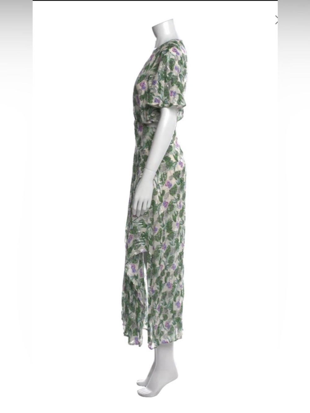 Maje Green and Purple Floral Maxi Dress - Picture 16 of 16